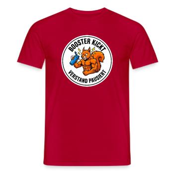 Booster kickt Verstand pausiert Workout Gym - Männer T-Shirt - Rot - Vorne - AI Model Male 178 dark (178cm)
