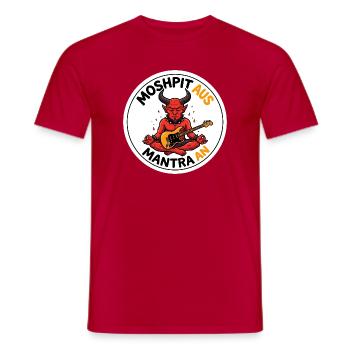 Metalhead Mantra Gitarre Heavy Metal T-Shirt - Männer T-Shirt - Rot - Vorne - AI Model Male 178 dark (178cm)