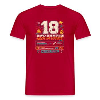 18 Geburtstag Volljährig Gaming Geschenk Humor - Männer T-Shirt - Rot - Vorne - AI Model Male 178 dark (178cm)