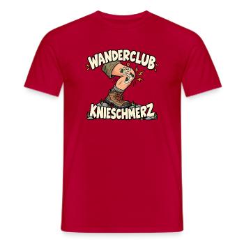 Wanderclub Knieschmerz Wandern Wanderer - Männer T-Shirt - Rot - Vorne - AI Model Male 178 dark (178cm)
