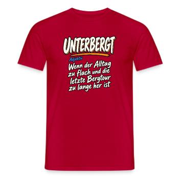 Unterberg Bergabenteuer Sehnsucht Alpen Wandern - Männer T-Shirt - Rot - Vorne - AI Model Male 178 dark (178cm)