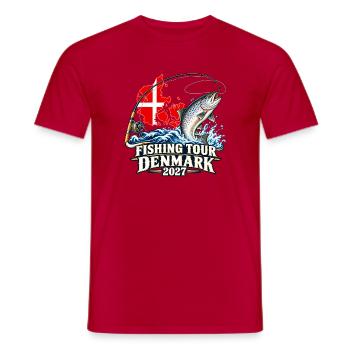 Angeltour Dänemark 2027 - Männer T-Shirt - Rot - Vorne - AI Model Male 178 dark (178cm)