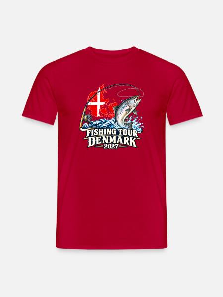 Angeltour Dänemark 2027 - Männer T-Shirt - Rot