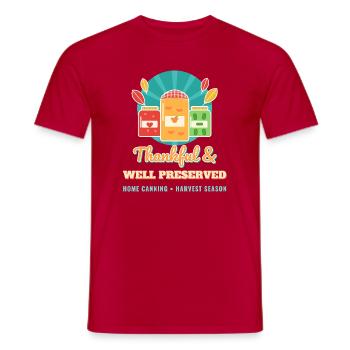 Dankbare und gut erhaltene lustige Einmachung - Männer T-Shirt - Rot - Vorne - AI Model Male 178 dark (178cm)