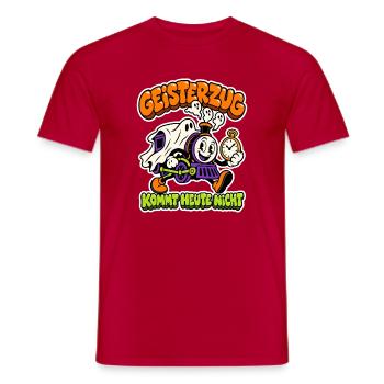 Geisterzug - kommt heute nicht - Männer T-Shirt - Rot - Vorne - AI Model Male 178 dark (178cm)