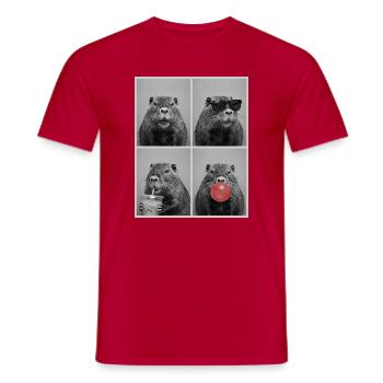 Nutrias Nutria - Männer T-Shirt - Rot - Vorne - AI Model Male 178 dark (178cm)