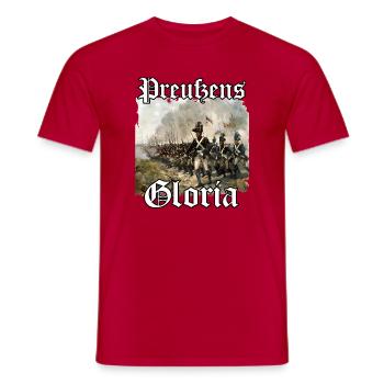 Preußische Uniform Geschenk preußisch blau Flagge - Männer T-Shirt - Rot - Vorne - AI Model Male 178 dark (178cm)