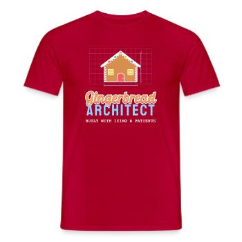Lebkuchen-Architekt lustiges Weihnachtsbacken - Männer T-Shirt - Rot - Vorne - AI Model Male 178 dark (178cm)