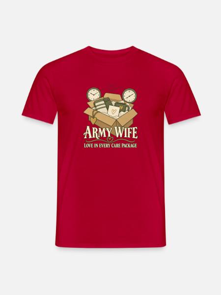 Armee Ehefrau Militär Ehefrau Einsatz - Männer T-Shirt - Rot
