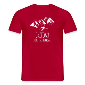 Kitzbühel Skifahren - Männer T-Shirt - Rot - Vorne - AI Model Male 178 dark (178cm)