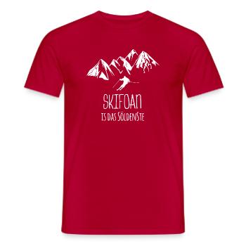 Sölden Skifahren - Männer T-Shirt - Rot - Vorne - AI Model Male 178 dark (178cm)