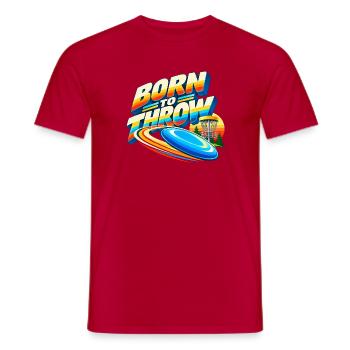 Born to Throw Frisbee - Männer T-Shirt - Rot - Vorne - AI Model Male 178 dark (178cm)