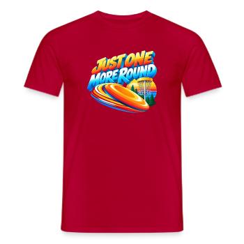Noch Eine Runde Disc Golf Motiv - Männer T-Shirt - Rot - Vorne - AI Model Male 178 dark (178cm)