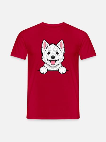 Westie West Highland White Terrier - Männer T-Shirt - Rot