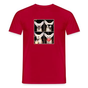 Wüstenfuchs Fennek - Männer T-Shirt - Rot - Vorne - AI Model Male 178 dark (178cm)