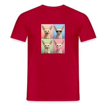 Wüstenfuchs Fennek - Männer T-Shirt - Rot - Vorne - AI Model Male 178 dark (178cm)