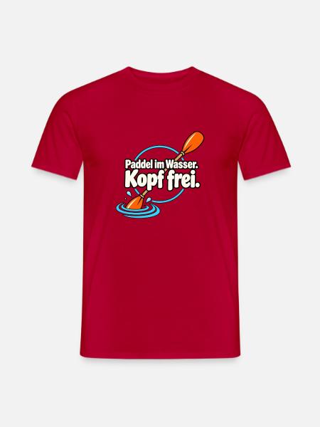 Paddelsport Paddler Kajak Kanu SUP Wassersport - Männer T-Shirt - Rot