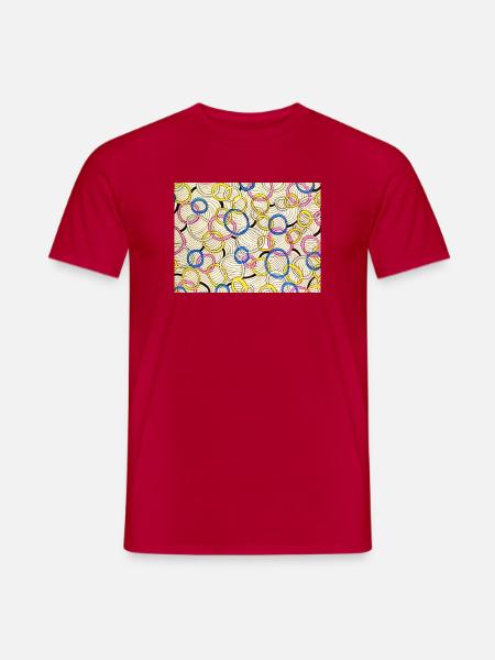 Verschlungener Farbkreis - Männer T-Shirt - Rot