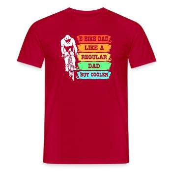 E-Bike EBike E Bike - Männer T-Shirt - Rot - Vorne - AI Model Male 178 dark (178cm)