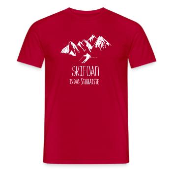 Skifahren Stubai - Männer T-Shirt - Rot - Vorne - AI Model Male 178 dark (178cm)