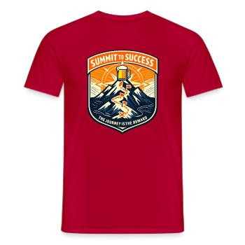 Gipfelpfad zum Erfolg - Männer T-Shirt - Rot - Vorne - AI Model Male 178 dark (178cm)