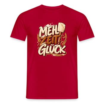 Backliebe Mehlzeit Glück Geschenk für Backen - Männer T-Shirt - Rot - Vorne - AI Model Male 178 dark (178cm)