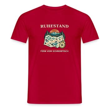 Ruhestand Fern Vom Schreibtisch - Männer T-Shirt - Rot - Vorne - AI Model Male 178 dark (178cm)