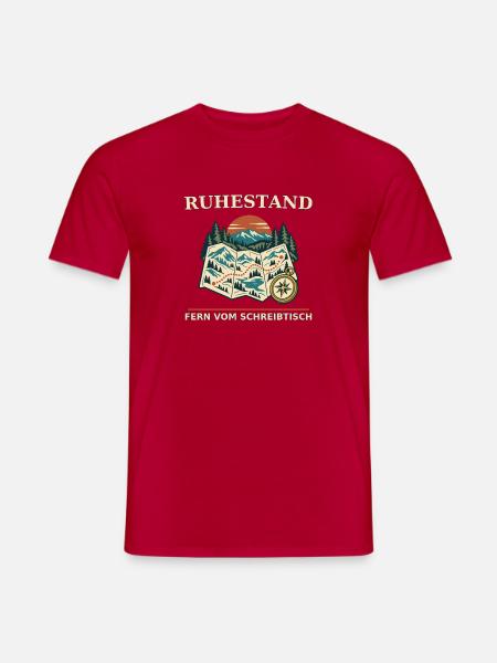 Ruhestand Fern Vom Schreibtisch - Männer T-Shirt - Rot