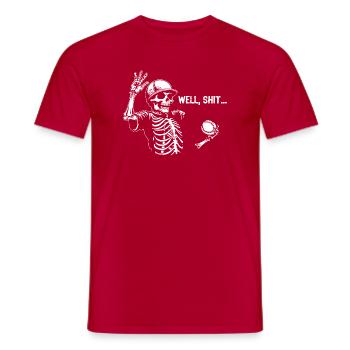 Well Shit Skeleton Lost Baseball Halloween - Männer T-Shirt - Rot - Vorne - AI Model Male 178 dark (178cm)