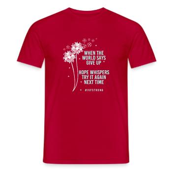Embryo Transfer Tag Fötus - Männer T-Shirt - Rot - Vorne - AI Model Male 178 dark (178cm)