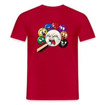 Lustige Billard Motive - Sports-Bar Bilder - Männer T-Shirt - Rot - Vorne - AI Model Male 178 dark (178cm)