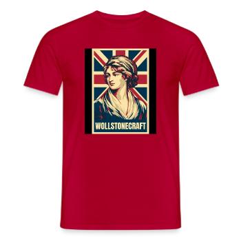 Mary Wollstonecraft UK Pop Art - Männer T-Shirt - Rot - Vorne - AI Model Male 178 dark (178cm)