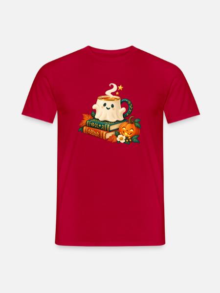 Verzauberte Tasse Herbstbücher - Männer T-Shirt - Rot