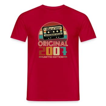 Original 2007 Jahrgang Vintage Geburtstag Retro - Männer T-Shirt - Rot - Vorne - AI Model Male 178 dark (178cm)