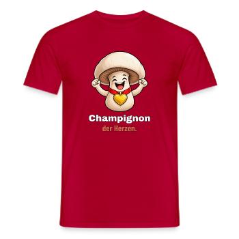 Champignon der Herzen - Männer T-Shirt - Rot - Vorne - AI Model Male 178 dark (178cm)