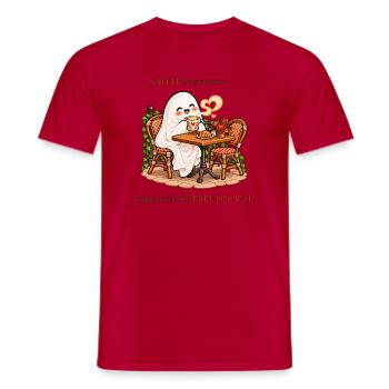Übernatürlich freundlich dank Kaffee - Männer T-Shirt - Rot - Vorne - AI Model Male 178 dark (178cm)