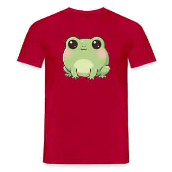Frosch - Männer T-Shirt - Rot - Vorne - AI Model Male 178 dark (178cm)