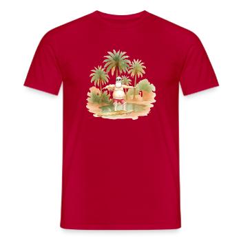 Weihnachten unter Palmen - Männer T-Shirt - Rot - Vorne - AI Model Male 178 dark (178cm)