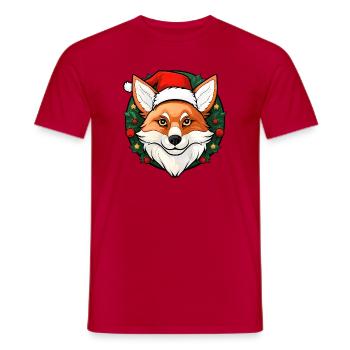 Fuchs Weihnachtsmann - Männer T-Shirt - Rot - Vorne - AI Model Male 178 dark (178cm)