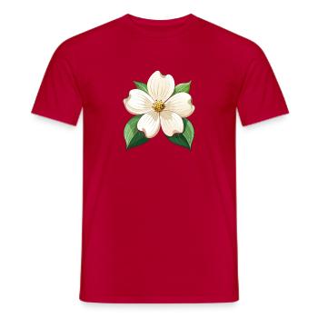 Hartriegelblume - Männer T-Shirt - Rot - Vorne - AI Model Male 178 dark (178cm)
