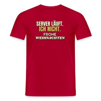 Server läuft. Ich nicht. Frohe Weihnachten - IT - Männer T-Shirt - Rot - Vorne - AI Model Male 178 dark (178cm)