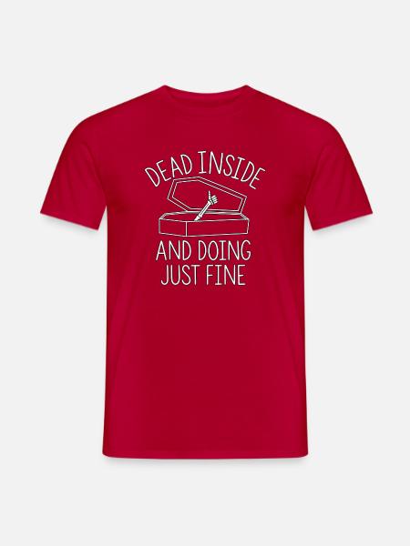 Sarg mit Daumen hoch - Männer T-Shirt - Rot