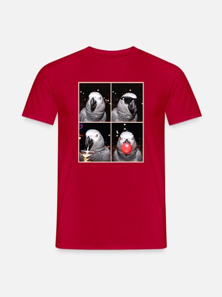 Graupapageien Graupapagei - Männer T-Shirt - Rot