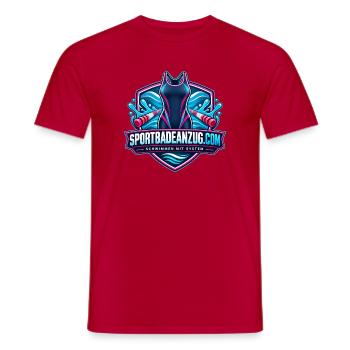 Wasserwellen Sprintanzug Logo - Männer T-Shirt - Rot - Vorne - AI Model Male 178 dark (178cm)