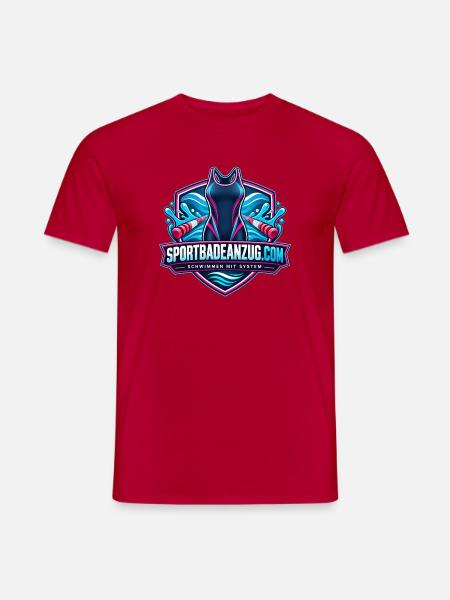 Wasserwellen Sprintanzug Logo - Männer T-Shirt - Rot