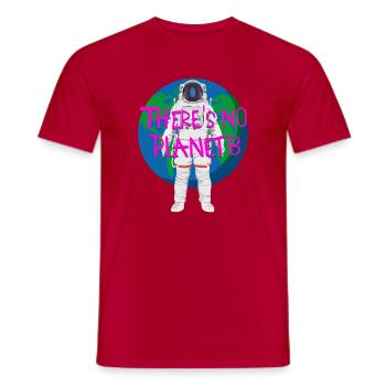 Kein Planet B Astronaut Botschaft - Männer T-Shirt - Rot - Vorne - AI Model Male 178 dark (178cm)