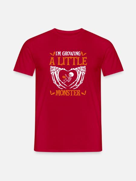 Funny Halloween Pumpkin Pregnancy - Männer T-Shirt - Rot