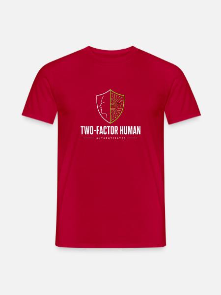 Zwei-Faktor-Mensch - Männer T-Shirt - Rot