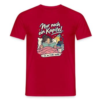 Nur noch ein Kapitel 3 Uhr nachts - Männer T-Shirt - Rot - Vorne - AI Model Male 178 dark (178cm)