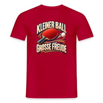 Tischtennis – Kleine Bälle, große Freude | Tennis - Männer T-Shirt - Rot - Vorne - AI Model Male 178 dark (178cm)